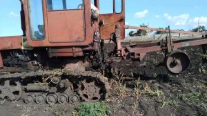 Трактор Т 70. Пахота