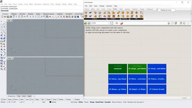 Rhino Grasshopper Beginner - Introduction 1 - Interface & Mouse смотреть онлайн