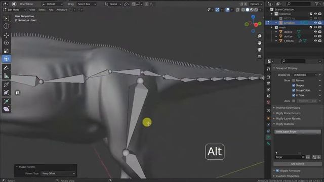 Rigging a T-Rex in Blender-FULL PROCESS-RIGIFY-Animation and Rigging tutorial--P1-adding-LEGS смотреть онлайн