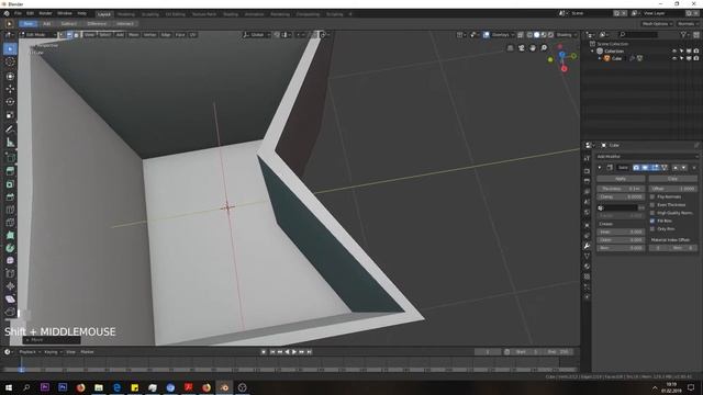 Kurs Blender 2.8 #7 - Modyfikator Solidify (Dodawanie Grubości Ścian / Pogrubianie)) смотреть онлайн
