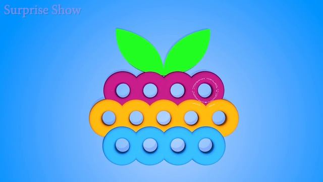 Toddlers learn colors. Learning videos for kids with 3D сolor Raspberry. смотреть онлайн