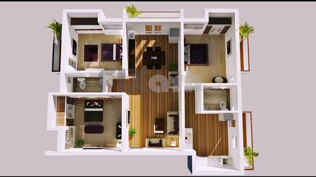 3 Bedroom Bungalow House Interior Design (see description) смотреть онлайн