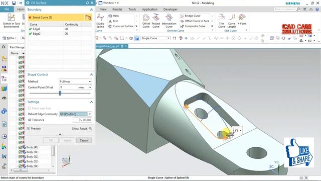 PART 34 #NX Surface Modeling #FILL SURFACE смотреть онлайн