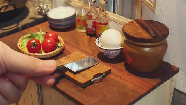 Мини-кухня, томатная и яичная лапша.