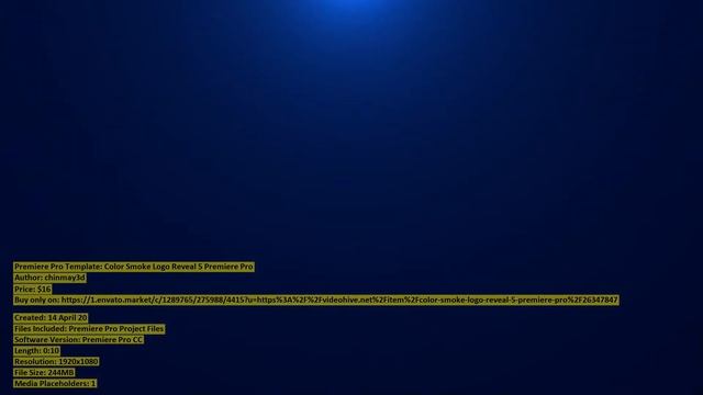 Color Smoke Logo Reveal 5 | Premiere Pro Template | VideoHive 26347847 смотреть онлайн
