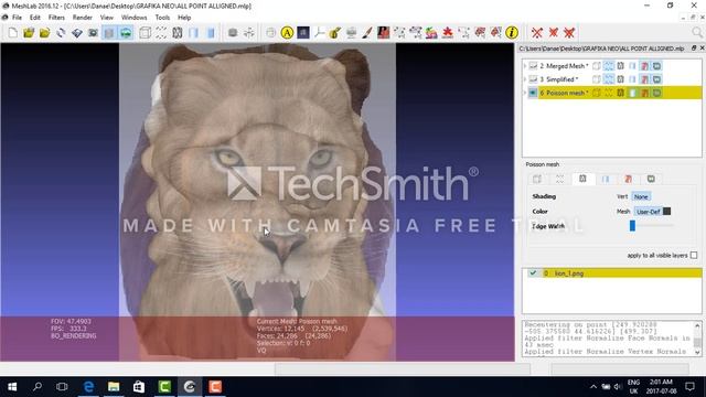 Meshlab - Convert point cloud to textured mesh смотреть онлайн
