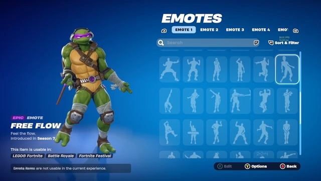 Fortnite: Emote Showcase (Skin: Donatello TMNT) смотреть онлайн