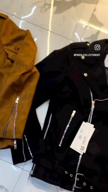 SUEDE BIKER BLACK TAN COLOURS AVAILABLE #pandacollection #follow #fashion #chandigarh #love #jacket смотреть онлайн
