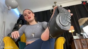 Mistress Krush British gym feet humiliation pov