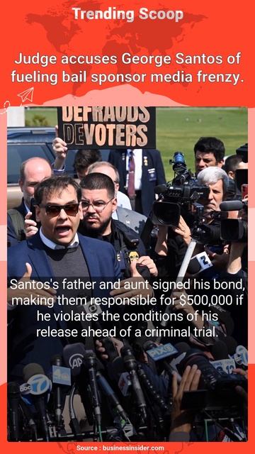 Judge accuses George Santos of fueling bail sponsor media frenzy. #Shorts #newscrime #news смотреть онлайн