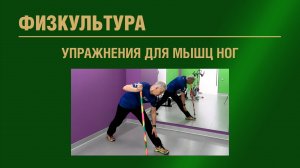 Физкультура. Упражнения для мышц ног.
