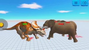ТРИЦЕРАТОПС ПРОТИВ СЛОНОВ 🔥😱 Animal Revolt Battle Simulator