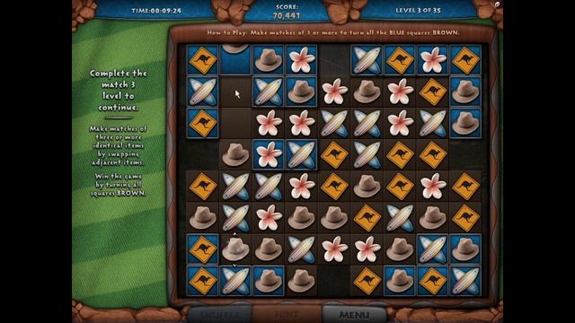 Vacation Quest Australia Match 3 Bonus Section Gameplay Walkthrough Part 1