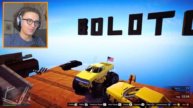 MILE HIGH MONSTER TRUCK DERBY FAIL! - GTA 5 Funny Moments смотреть онлайн