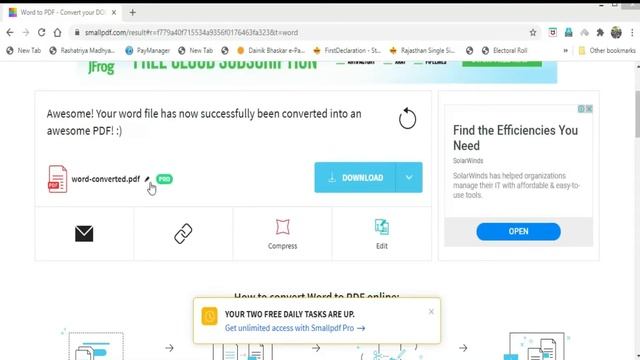 How to Convert Word to PDF (English) Online|| PK Rohilla Study Point смотреть онлайн