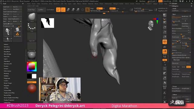 Digital Marathon – Deryck Pelegrini – ZBrush 2023 смотреть онлайн