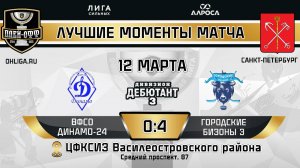 ОБЗОР / ВФСО ДИНАМО 24 - ГОРОДСКИЕ БИЗОНЫ 3 / 12.03.25 / ОХЛ САНКТ-ПЕТЕРБУРГ / ДИВИЗИОН ДЕБЮТАНТ 3