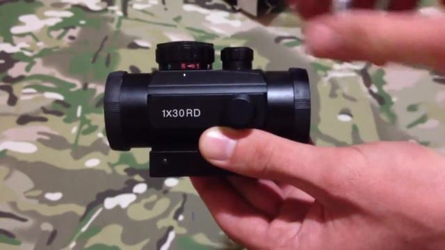 Посылка с Aliexpress #5 Китайский коллиматорный прицел 1x30 Red Dot Sight смотреть онлайн