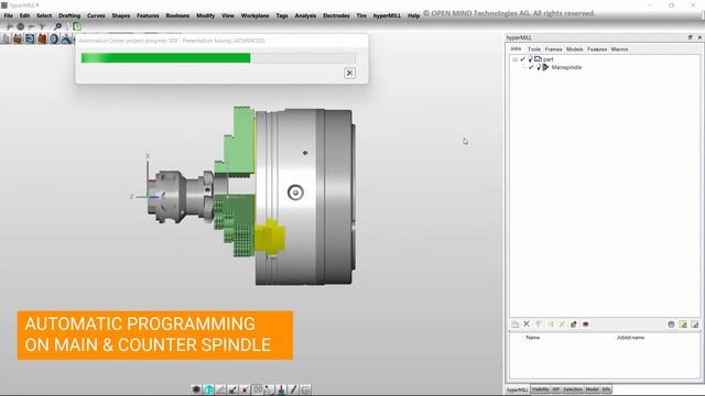 hyperMILL TURNING Solutions | CAD/CAM Automation Example смотреть онлайн