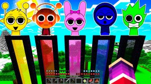 ВЫЖИВАНИЕ ВНУТРИ ВСЕХ ПОРТАЛОВ СПРУНКИ В МАЙНКРАФТ! ХОРРОР СПРАНКИ SPRUNKI INCREDIBOX MINECRAFT