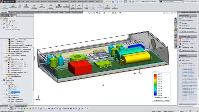 SOLIDWORKS Flow Simulation 2014 CFD Demo – Electro смотреть онлайн