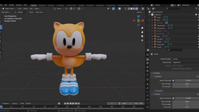 Blender fr - RAY SONIC - tuto blender personnage 3d debutant | blender tuto | part 1 [TUTO FR] смотреть онлайн