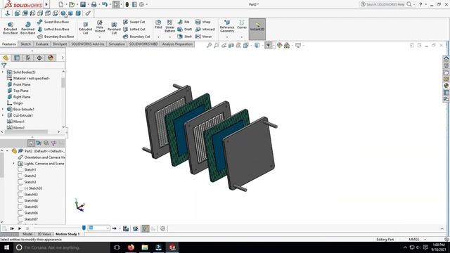 Exploded view of (PEM) Fuel Cell. смотреть онлайн