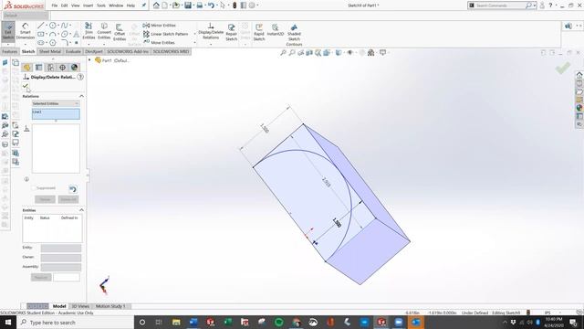 SOLIDWORKS: How to use extrude cut to remove material outside of semi-circle body смотреть онлайн
