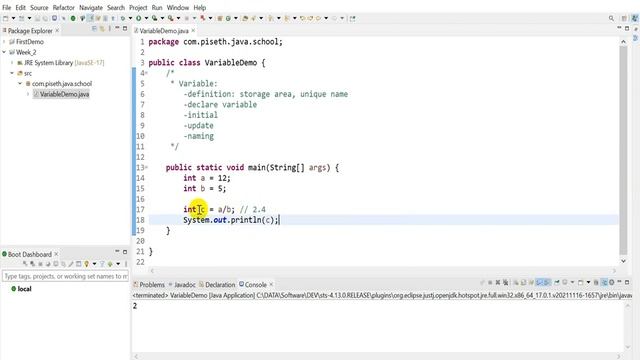 4. Variable, Data Type, Operator смотреть онлайн
