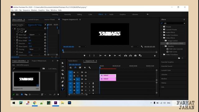 Easy Way To Create Glitch Text Effect | Premiere pro 2020 смотреть онлайн