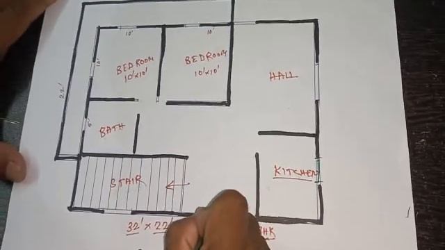 32'x22' Housd Design // 704sqft House Design// 32'x 22' Ghar ka Naksha смотреть онлайн