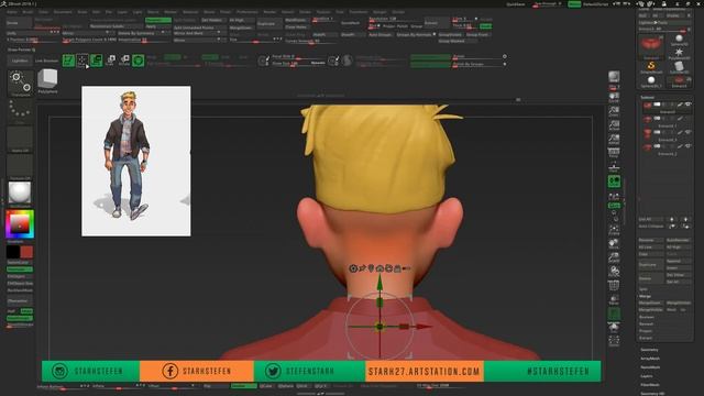 Zbrush 2020 timelapse full body cartoon model # part 2 смотреть онлайн