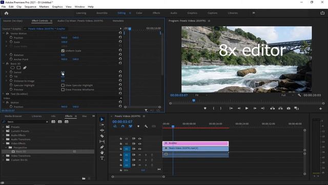 ADOBE PREMIERE PRO 3D FLOATING TEXT TUTORIAL IN HINDI BY 8X EDITOR.PREMIERE PRO 3D TEXT TUTORIAL. смотреть онлайн