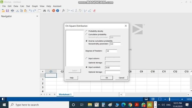 Appendix#1 Using Minitab 19 to calculate Normal , Chi Squared , t Values смотреть онлайн