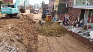 Строительство, дорожные работы в посёлке