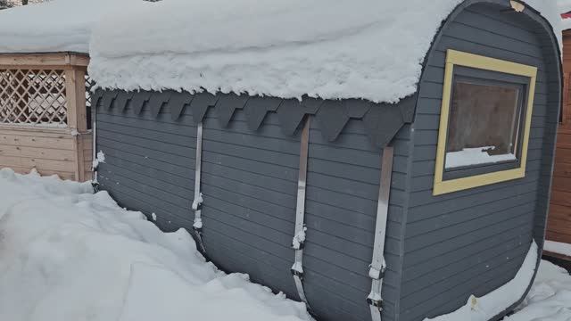 Баня "Квадро-бочка" 4 метра с большим окном купить в Кулебаках. смотреть онлайн