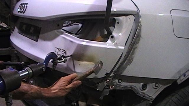 Рихтовка алюминия Audi Q3.Кузовной ремонт.Часть 1