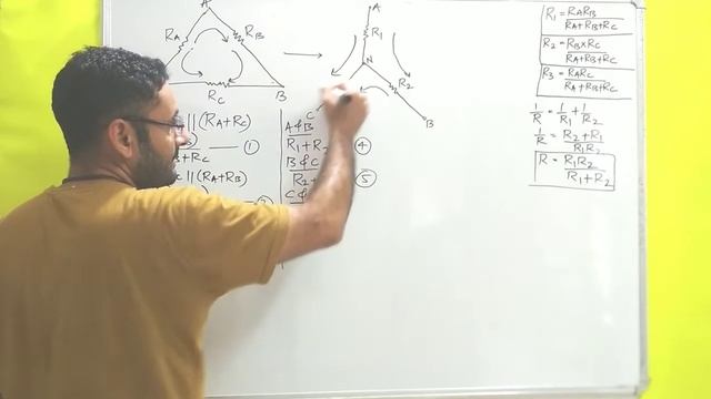 Formula derivation for Delta to Star transformation (Unit 1 DC circuit) BEE | in हिन्दी смотреть онлайн