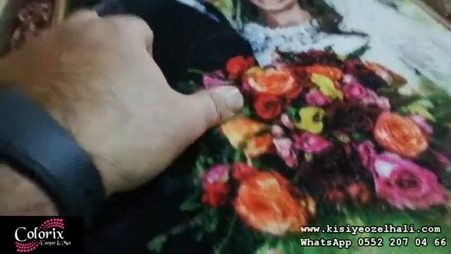 Halıya Resim Dokuma - Kişiye Özel Resimli Duvar Halısı No:16