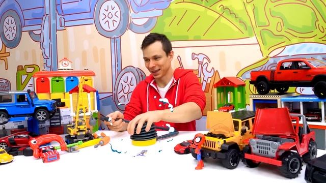 Видео для мальчиков - Паучок и его друзья в лаве? Супергерои Марвел и машинки смотреть онлайн