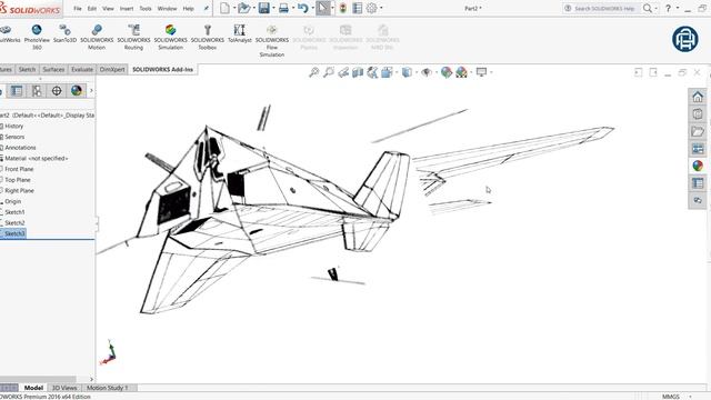 F-117 Nighthawk Solidworks Modeling Tutorial | 1 смотреть онлайн