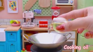 Мини-кухня жареные хрустящие мясные деликатесы #мини-кухня #моя кулинарная кухня #мини-игрушка с едо