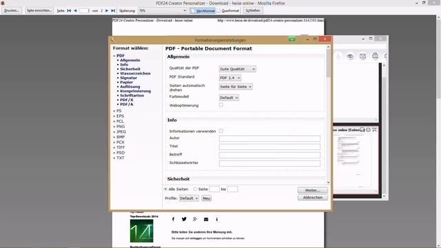 W_0054 Drucken Umleiten Mit PC Programm Pdf24 Creator