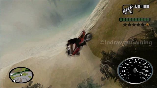 GTA San Andreas - Falling Wasted from Motorbike at Mount Chiliad смотреть онлайн