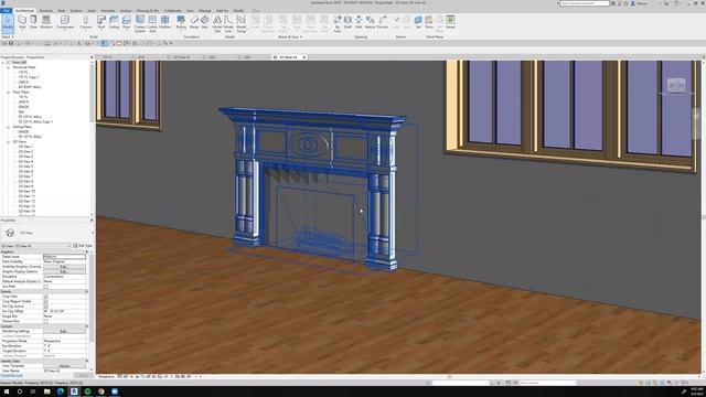 DOWNLOADING A FIREPLACE FROM REVIT CITY AND LOADING THE FIREPLACE INTO THE MODEL. смотреть онлайн