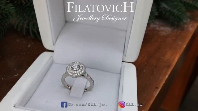 Кольцо с бриллиантами. Центр 037 carat