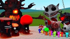 НОВЫЕ ПЕРСОНАЖИ МИСТЕР ТРИ КОШМАР против ПРОКЛЯТОЙ СЕМЬИ SPRUNKI ВЕНДА РЭДДИ в Garry's Mod!