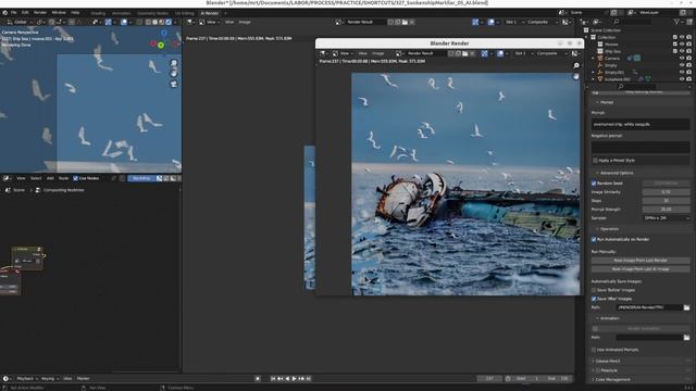 Creating a Synthetic Reality : Sunken Ship and Seagulls смотреть онлайн