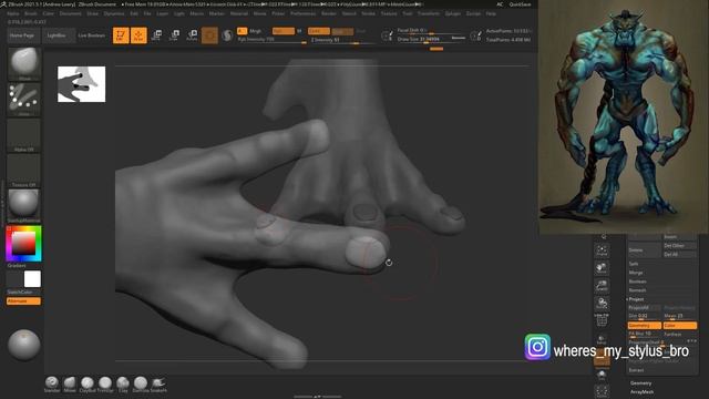ZBrush to Photoshop Timelapse - Alien Brute 'Goliath' Concept смотреть онлайн