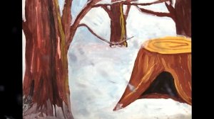 Птицы зимой.